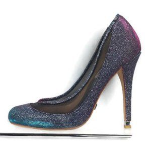 Badgley Mischka Myria Sparkle Mesh Metallic Pumps Size 5M